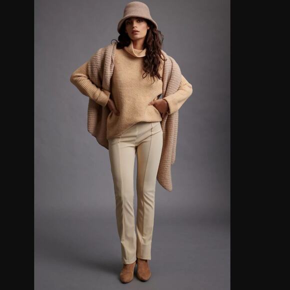 NWT Pilcro Cowl Neck Tan Sweater - Large - Picture 1 of 3